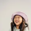 Mũ bucket cotton màu tím lavender cho bé